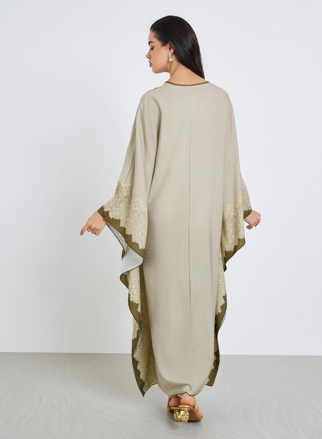 ستايلي عباية قفطان مطبوعة للنساء - Image 4